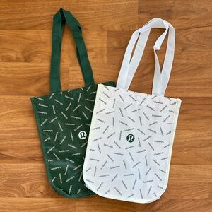 ❤️ Two Brand New Lululemon Small Holiday Tote Bags